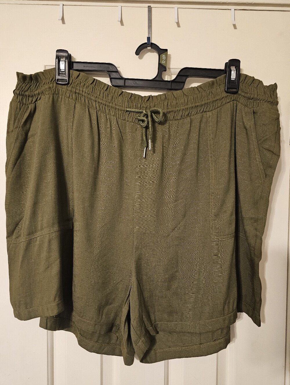 Zenobia Olive Drawstring Shorts